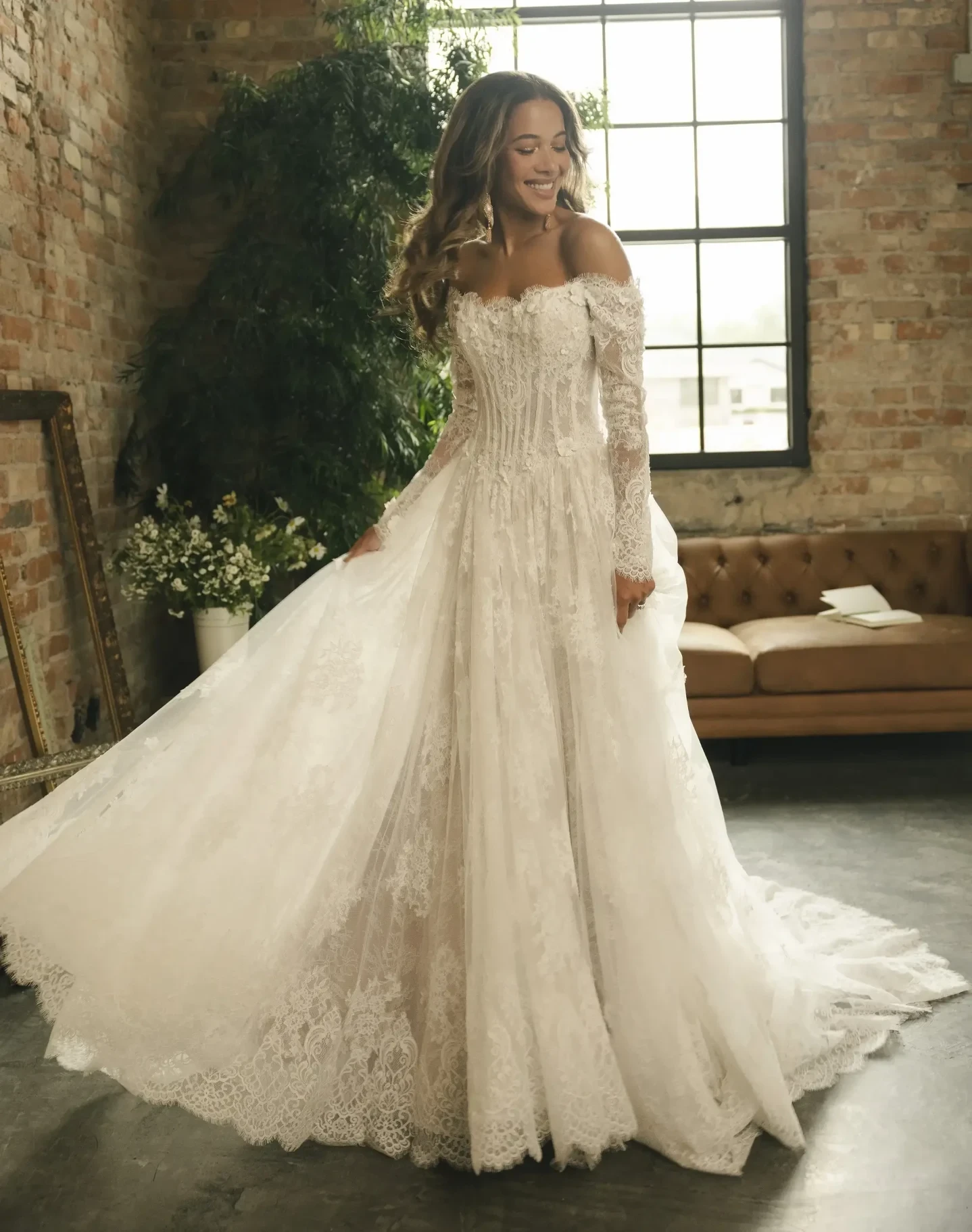Model wearing a gown by Maggie Sottero